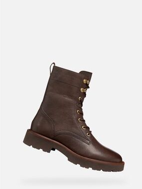 Geox women’s Brown Leather Lace-Up Boots